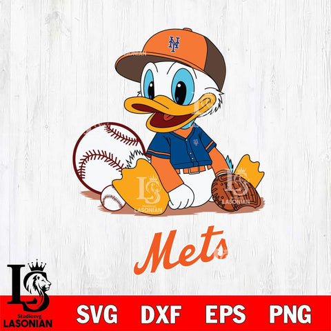 New York Mets Donald Duck Baseball Sport Svg Eps Dxf Png File,MLB File Cut ,Baseball Digital Download , Instant Download, Svg Files