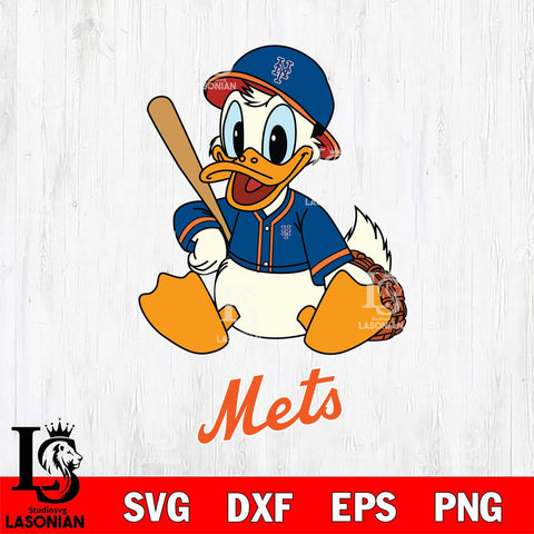 New York Mets Donald Duck Mlb Sport Svg Eps Dxf Png File,MLB File Cut ,Baseball Digital Download , Instant Download, Svg Files
