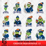 New York Mets Grinch MLB Bundle 12 SVG Eps Dxf Png File, Digital Download, Instant Download