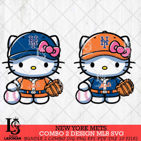 New York Mets Hello Kitty Bundle 2 SVG Svg Eps Dxf Png File, Digital Download, Instant Download