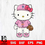 New York Mets Hello Kitty Pink Player baseball SVG DXF EPS PNG FILE, MLB File Cut,Hello Kitty Digital Download,Instant Download, Silhouette