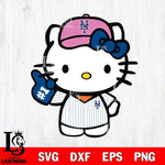 New York Mets Hello Kitty sport 10 Svg Eps Dxf Png File, Digital Download, Instant Download