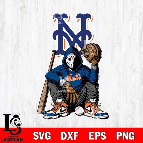 New York Mets MLB Jason Voorhees Halloween SVG Svg Eps Dxf Png File, Digital Download, Instant Download
