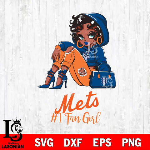 New York Mets #1 beauty Black Fan Girl