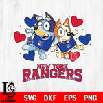 New York Rangers Bluey & Bingo 10 Svg Eps Dxf Png File, NHL svg, Digital Download, Instant Download
