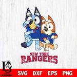 New York Rangers Bluey & Bingo 18 Svg Eps Dxf Png File, NHL svg, Digital Download, Instant Download