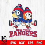 New York Rangers Bluey & Bingo 8 Svg Eps Dxf Png File, NHL svg, Digital Download, Instant Download