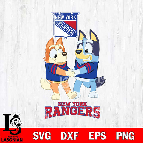 New York Rangers Bluey Chilli Dance Svg Eps Dxf Png File, Digital Download, Instant Download