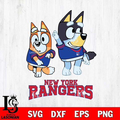 New York Rangers Bluey Chilli Mode Dance Svg Eps Dxf Png File, Digital Download, Instant Download