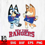 New York Rangers Bluey Chilli Sport Svg Eps Dxf Png File, Digital Download, Instant Download