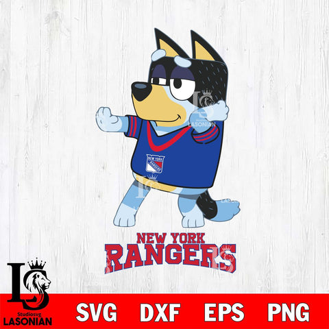 New York Rangers Bluey Dad Dance Svg Eps Dxf Png File, Digital Download, Instant Download