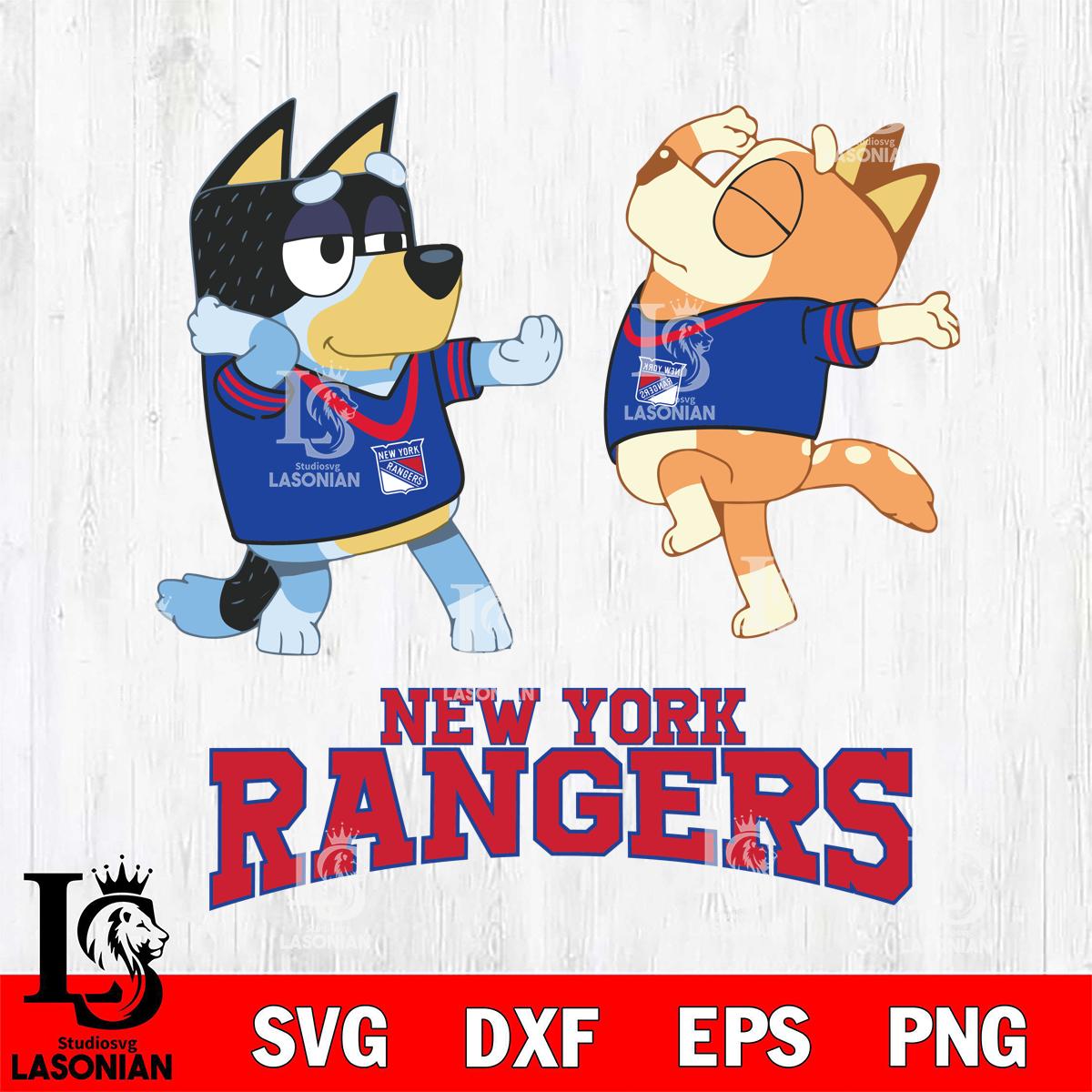 New York Rangers Bluey Dance – lasoniansvg