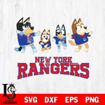 New York Rangers Bluey Dance Mode Squats Svg Eps Dxf Png File, Digital Download, Instant Download