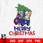 New York Rangers Bluey Merry Christmas Svg Eps Dxf Png File, Digital Download