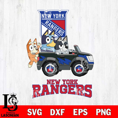New York Rangers Bluey friends Svg Eps Dxf Png File, NHL svg, Digital Download, Instant Download