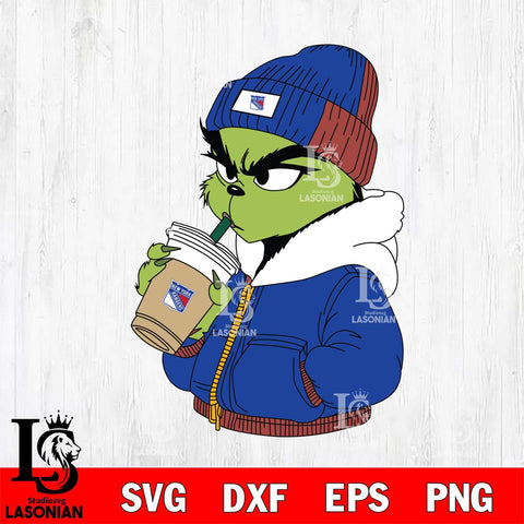 New York Rangers Boujee Grinch 6 Svg Eps Dxf Png File, Digital Download, Instant Download