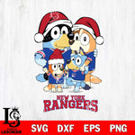 New York Rangers Christmas Bluey Family Sport Svg, Christmas Svg , NHL svg , Digital Download, dxf eps png pdf file