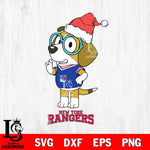 New York Rangers Christmas Bluey Honey Sport Svg, Christmas Svg , NHL svg , Digital Download, dxf eps png pdf file