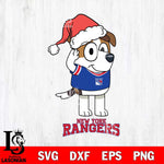 New York Rangers Christmas Bluey Jack Sport Svg, Christmas Svg , NHL svg , Digital Download, dxf eps png pdf file