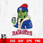 New York Rangers Girls Grinch Bougie Svg Eps Dxf Png File, Digital Download, Instant Download