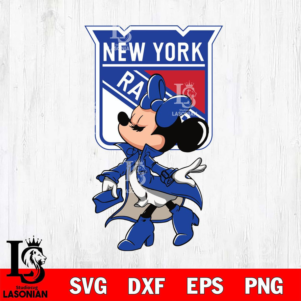 New York Rangers Glamorous Minnie – lasoniansvg