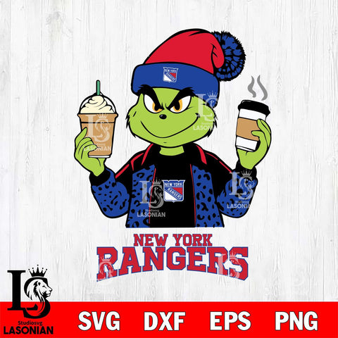 New York Rangers Grinch 2 coffee Svg Eps Dxf Png File, Digital Download, Instant Download