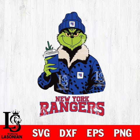 New York Rangers Grinch Leopard Svg Eps Dxf Png File, Digital Download, Instant Download