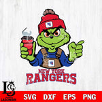 New York Rangers Grinch with coffee Svg Eps Dxf Png File, Digital Download, Instant Download