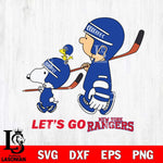 New York Rangers Snoopy and Charlie Brown Lets go Svg Eps Dxf Png File, Digital Download , Instant Download, Svg Files