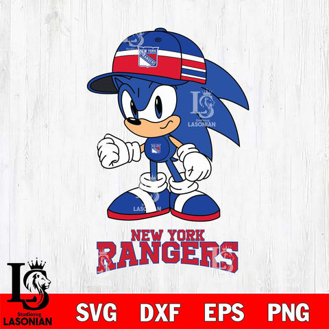 New York Rangers Sonic NHL Hockey SVG DXF EPS PNG FILE,NHL File Cut,Disney Digital Download,Instant Download, Silhouette
