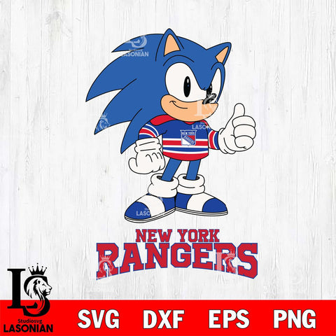 New York Rangers Sonic like NHL Hockey SVG DXF EPS PNG FILE,NHL File Cut,Disney Digital Download,Instant Download, Silhouette