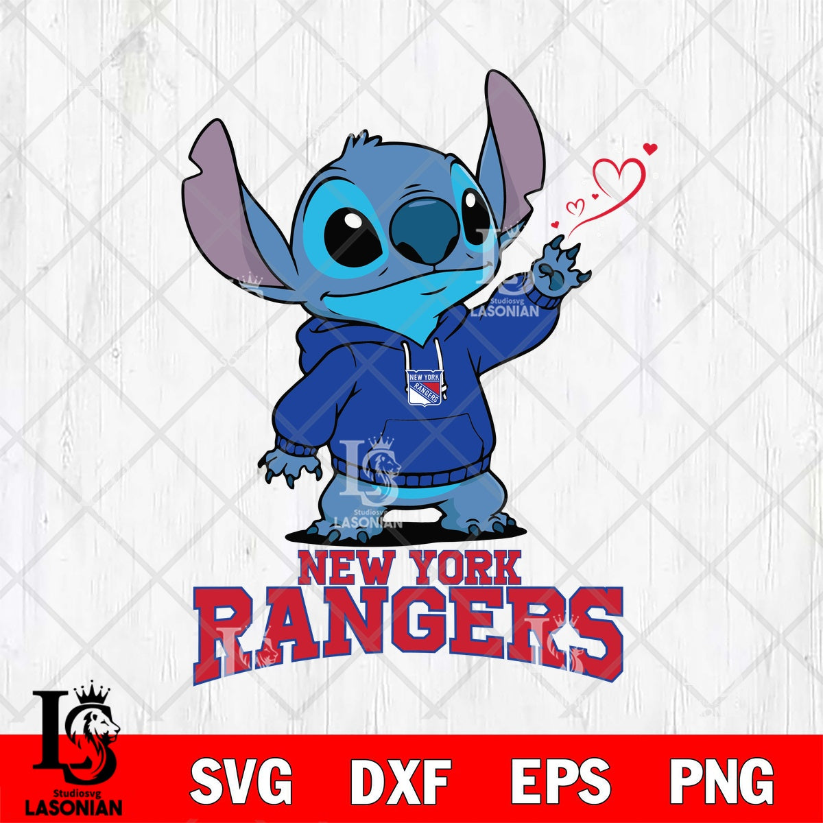 New York Rangers Stitch Magic Heart File cut , Criucut , Digital ...