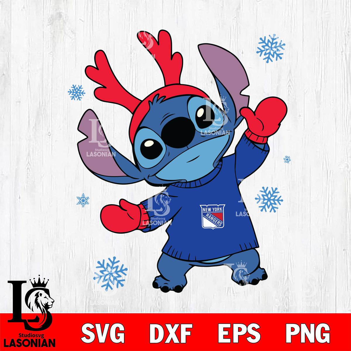 New York Rangers Stitch Santa Christmas – lasoniansvg