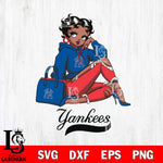 New York Yankees Awesome Black Fan Girl Betty Boop