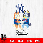 New York Yankees Bluey Chilli Dance Svg Eps Dxf Png File, Digital Download, Instant Download