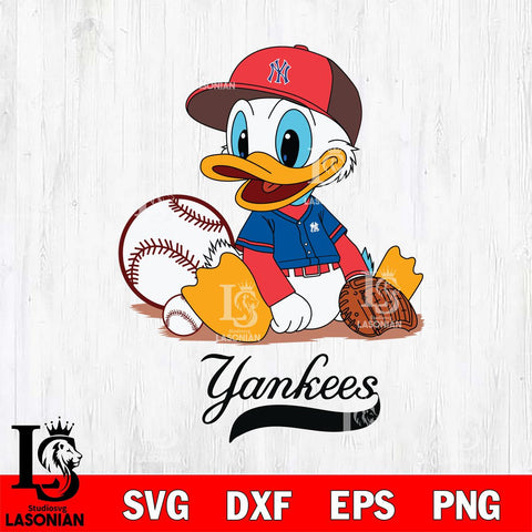 New York Yankees Donald Duck Baseball Sport Svg Eps Dxf Png File,MLB File Cut ,Baseball Digital Download , Instant Download, Svg Files