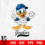 New York Yankees Donald Duck number one Baseball Svg Eps Dxf Png File,MLB File Cut ,Baseball Digital Download , Instant Download, Svg Files