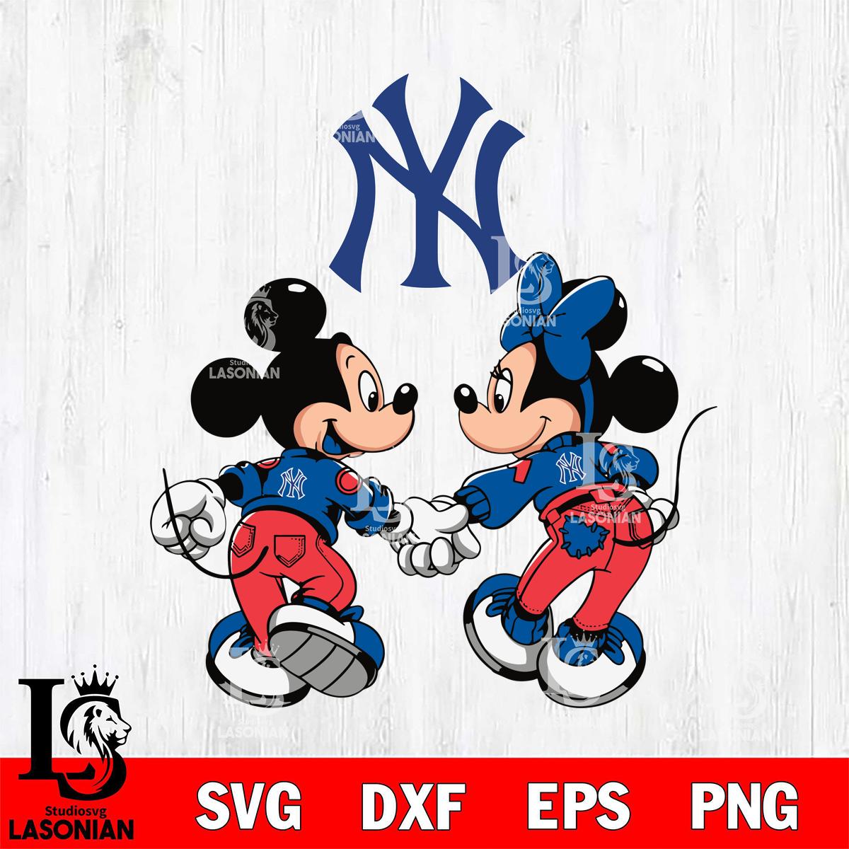 New York Yankees Fan Minnie And Mickey Love – lasoniansvg