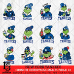 New York Yankees Grinch Christmas MLB Bundle 12 Cut Files Cricut, Svg Dxf Eps Png file , Silhouette