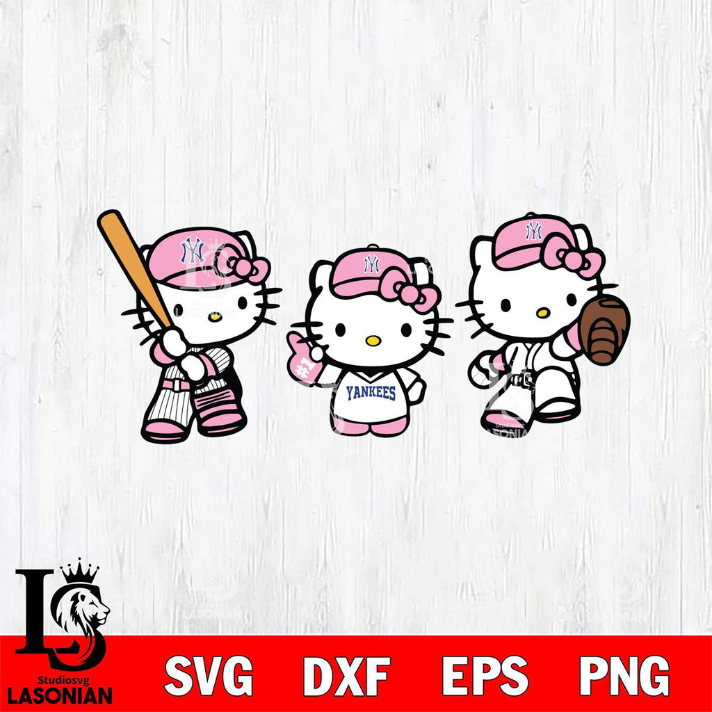 New York Yankees Hello Kitty Pink Baseball 12 – lasoniansvg