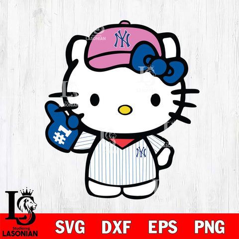 New York Yankees Hello Kitty sport 10 Svg Eps Dxf Png File, Digital Download, Instant Download