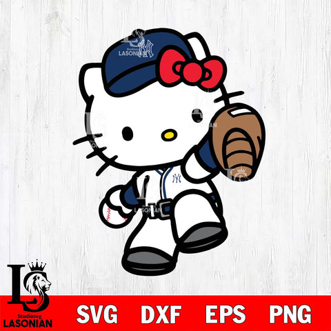 New York Yankees Hello Kitty sport 11 Svg Eps Dxf Png File, Digital Download, Instant Download