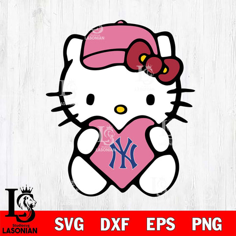 New York Yankees Hello Kitty sport 5 Svg Eps Dxf Png File, Digital Download, Instant Download