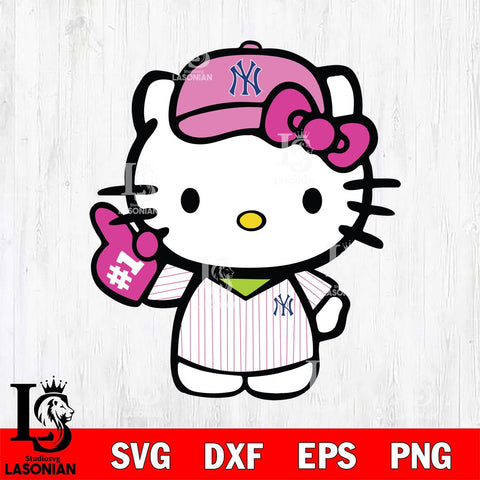 New York Yankees Hello Kitty sport 9 Svg Eps Dxf Png File, Digital Download, Instant Download