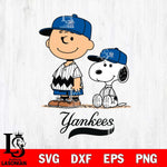 New York Yankees Snoopy and Charlie brown Smile Sport Svg Eps Dxf Png File, MLB File Cut,Digital Download,Instant Download,MLB Svg Files