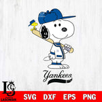 New York Yankees Snoopy sport Svg Eps Dxf Png File, MLB File Cut,Digital Download,Instant Download,MLB Svg Files