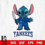New York Yankees Stitch Horror 2 Svg Eps Dxf Png File, MLB svg, Digital Download, Instant Download