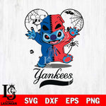 New York Yankees Stitch Horror Halloween 2 Svg Eps Dxf Png File, Digital Download, Instant Download