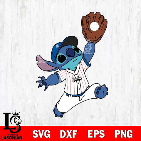 New York Yankees Stitch catches ball SVG DXF EPS PNG FILE, MLB File Cut, Digital Download,Instant Download, Silhouette, Stitch Cricut