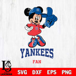 New York Yankees #1 Fan Minnie Mouse Svg Eps Dxf Png File, Digital Download, Instant Download